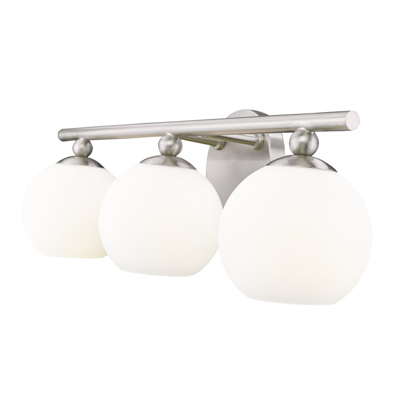 Éclairage pour meuble-lavabo 3 lumières Tarje, Nickel brossé