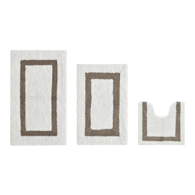 Atle Reversible Cotton Tufted Bath Rug Set