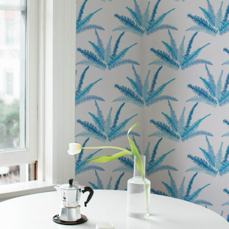 Papier peint Schumacher x Cristina Buckley, Bleu