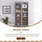 72"H Grey Wood Two-Tone Storage Cabinet Bookcases With With Adjustable Shelves-911286140