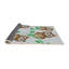 Tapis vert/brun tissé à la machine-643768238