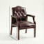 Chaise de réception avec accoudoirs capitonnés et structure en bois massif-1268746989