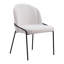 Ensemble de deux chaises d'appoint ivoire et noires en fausse fourrure