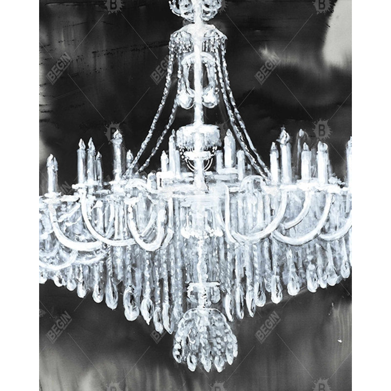 Glam Chandelier Print On Canvas