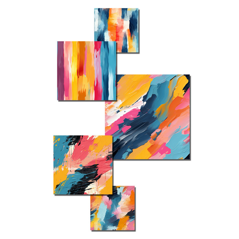 Collton - Ensemble d'art mural abstrait de 5