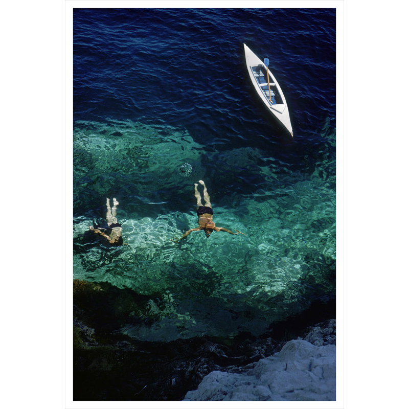 Capri Holiday Print by Slim Aarons, 48.5" H x 32.5" W x 0.1" D, Unframed
