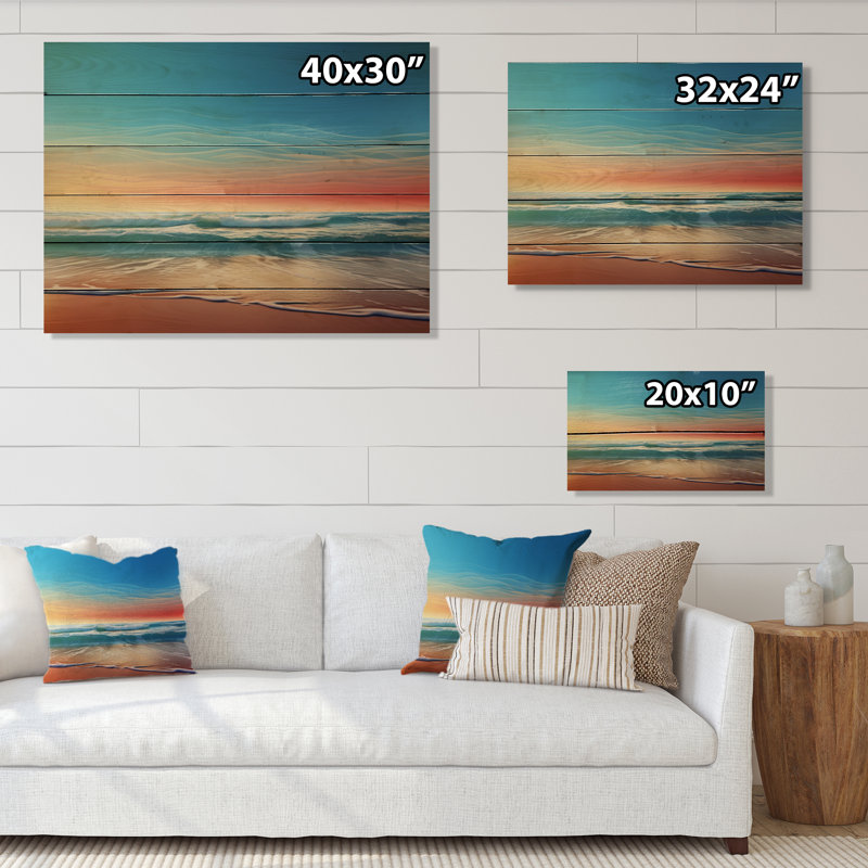 «Bynoe Coastal Minimalisme» Photo sur bois, H 30 po x l 40 po x P 0,78 po