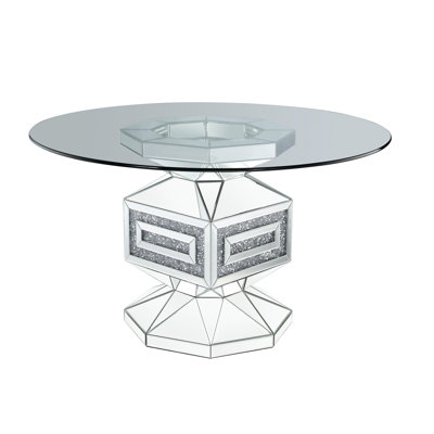 Round Glass Top Dining Table