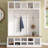 Farmhouse Wooden Style 78''H Hall Tree with Wide Storage Seating Bench, Entryway Shoe Cabinet with 13 Compartments, Elegant Coat Rack with 6 Hooks for Mudroom
