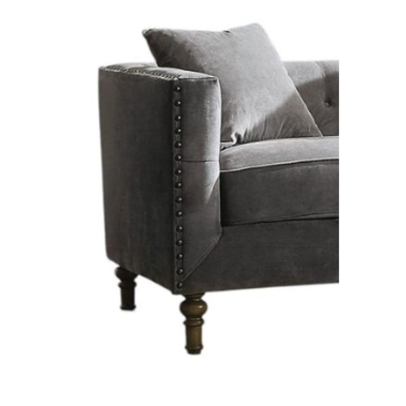 Causeuse en velours Sidonia avec 2 coussins Sidonia