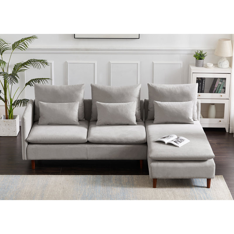 Upholstered L-Shaped Sectional Right Hand Facing