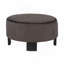 Ensemble de 2 tables basses gigognes, table d'appoint ronde en faux marbre avec repose-pieds, table d'appoint pour canapé de salon moderne, brun / or