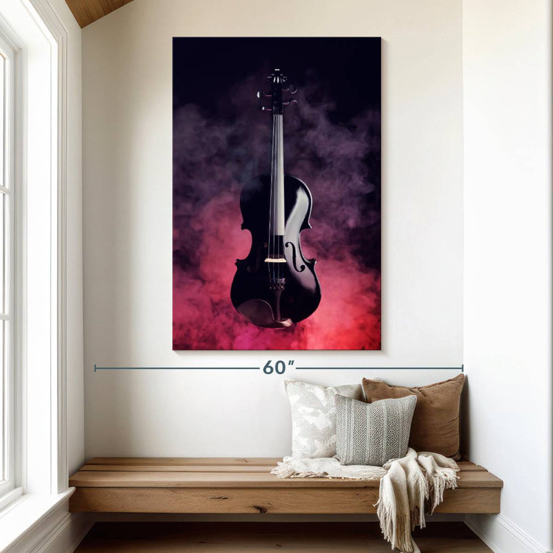 Abarca fumée noire violon, H 51 po x l 34 po