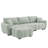 110" Modular Sectional Sofa, L Shape With Extra-Large Seat, Pull-Line Design, Movable Ottoman, High Density Foam, Free Combination, Sturdy Metal & Wood Frame, Boucle Fabric-1046993109
