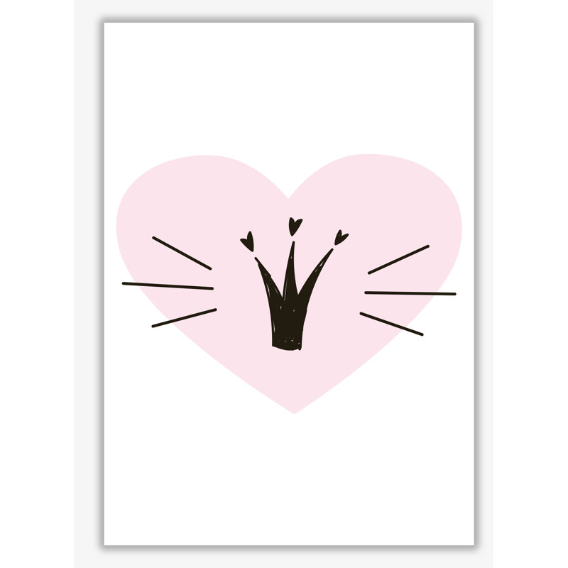 Crown With Heart - Painting, No Frame, 85 cm H x 60 cm W x 1 cm D