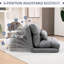 Convertible Floor Bed - Lazy With 6 Adjustable , Pillow, Grey For Gaming Chair Sleeping, Reading, Pillow