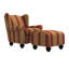 Amandeep Upholstered Wingback Chair with Ottoman-15516733