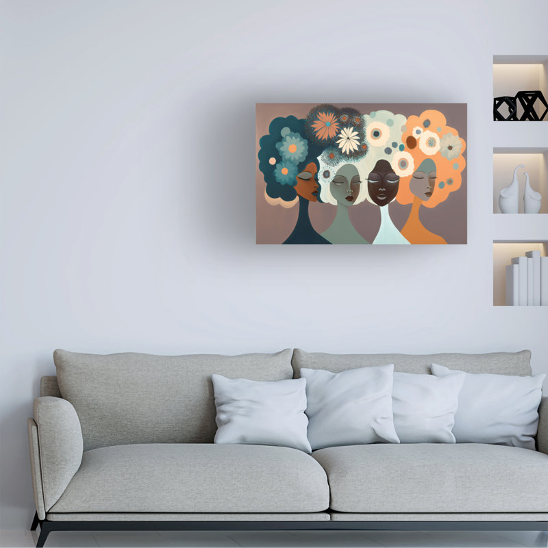 Art sur toile Ray Heere Mid Century Diversity 4, H 22 po x l 32 po x P 2 po
