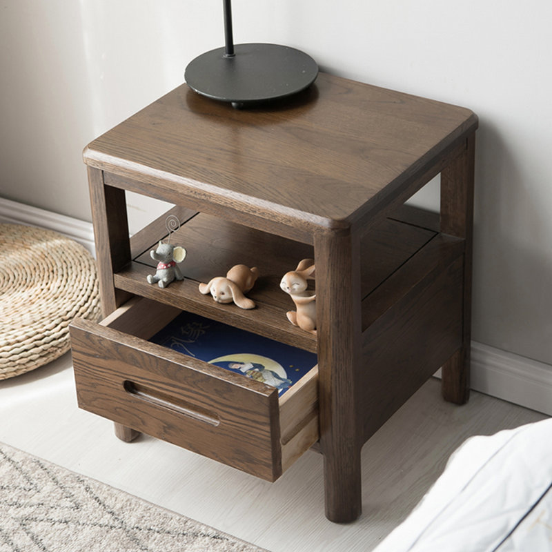 Mulcahy 45cm W Solid Wood Bedside Table
