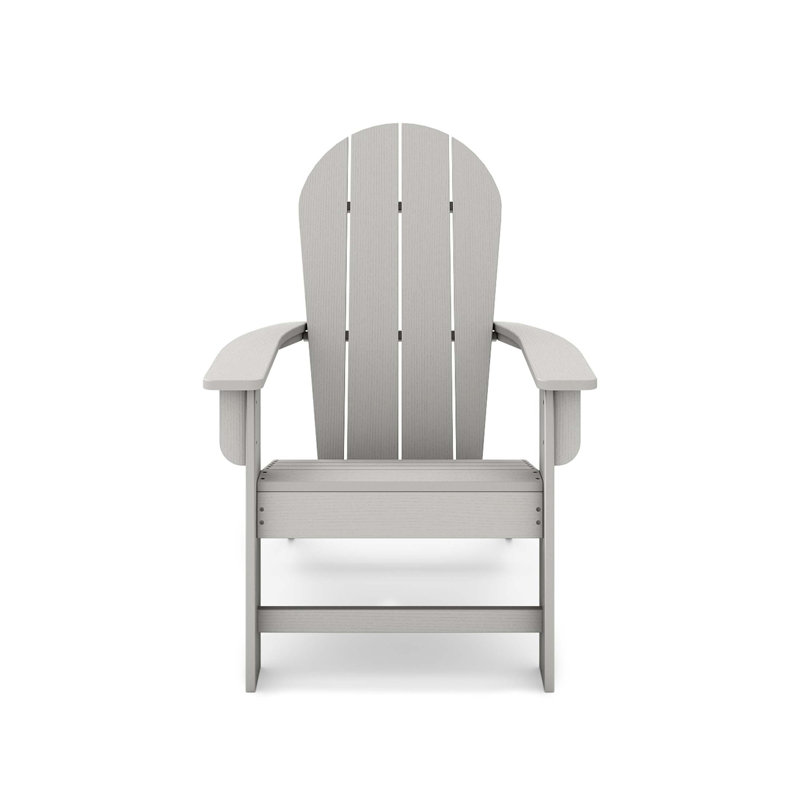 Sapelo Adirondack Chair – Durable HDPE Poly Lumber For Ultimate Outdoor Comfort And Style, Dark Gray