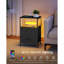 39.6cm W Steel Bedside Table