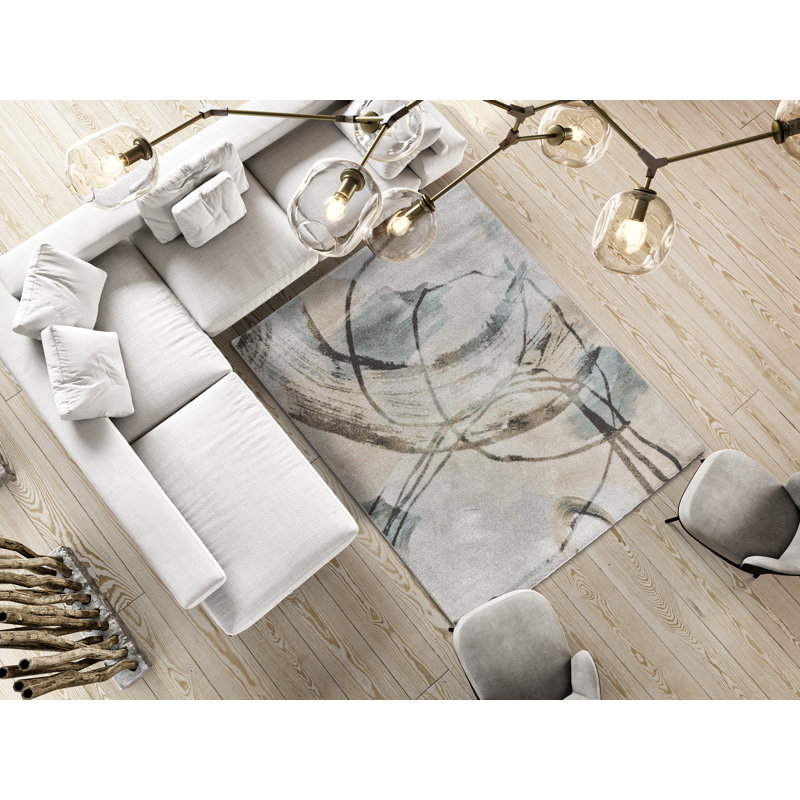 Adelric Rectangle Abstract Area Rug, Rectangle 140 x 200cm