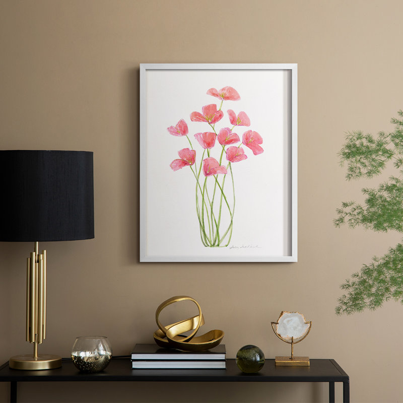 «Intertwined Bouquet I», reproduction encadrée - bois massif, H 15 po x l 12 po, Blanc