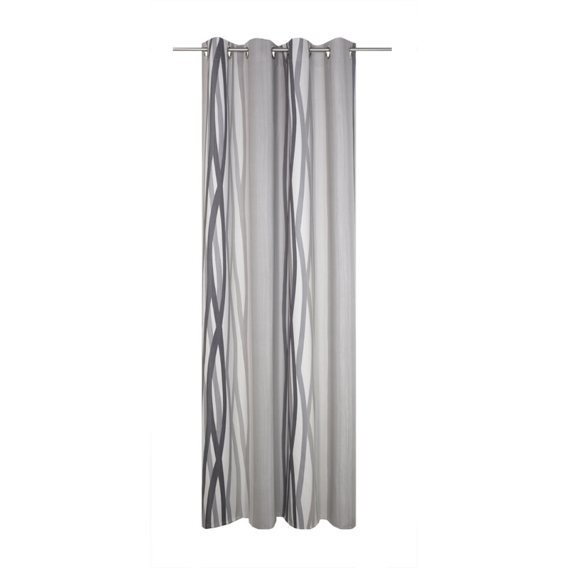 Brecken Room Darkening Curtain Single Panel, Grey/Brown/Blue, 145cm Width x 220cm Drop