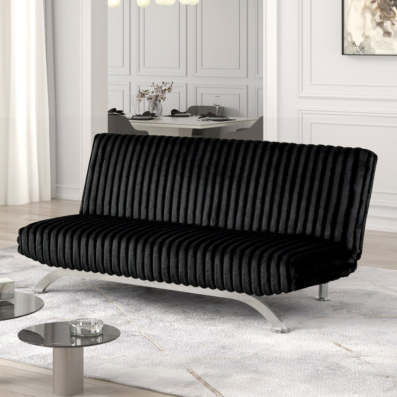 Canapé-lit l 70,6 po, Noir