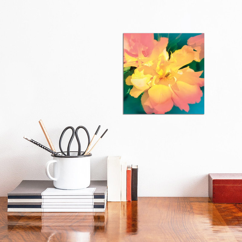 Electric Flower by Beli - Wrapped Canvas Print, 30.48 cm H x 30.48 cm W
