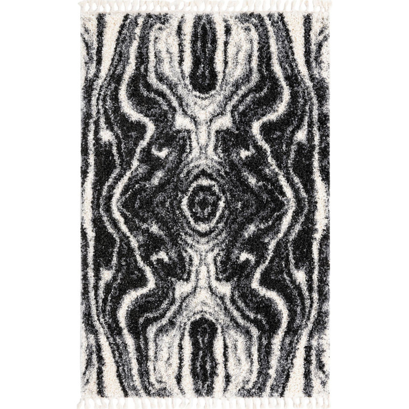 Adilkhan Ikat Indoor Rug, Rectangle 5'3" x 8'