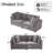 82.7” W Oversized Down-Filled 2-Seater Modular Sofa-1985400043