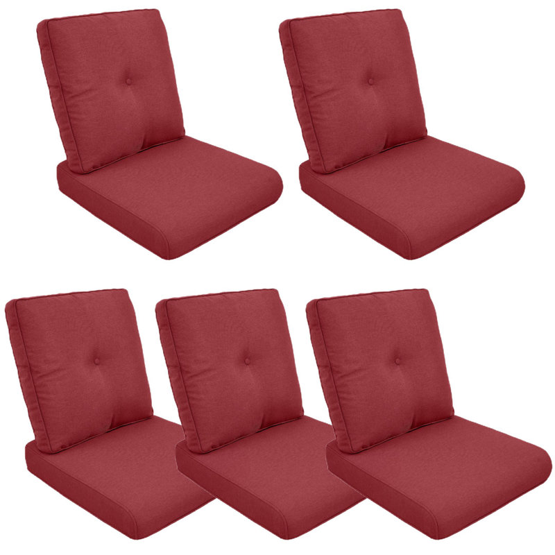 Coussin de siège / dossier d'extérieur Schutt, Rouge, Coussin 5 places / dossier