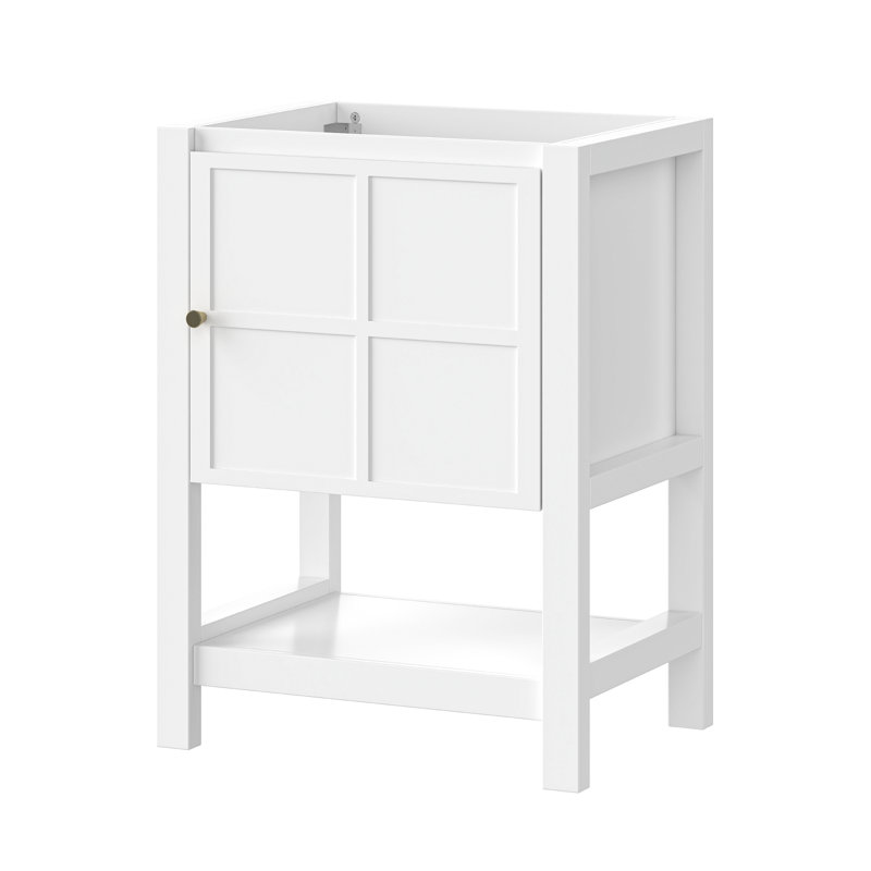 24'' Single Bathroom Vanity Base Only, White