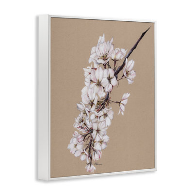 Giclée encadrée de fleurs de pommier délicates, conçue par Cady