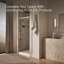 Porte de douche pivotante H 76 po avec verre épais 5/16 po-115312548