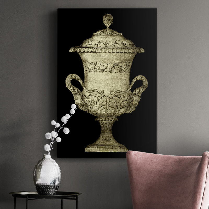 Garden Antiquities IV - Peinture sur toile tendue, H 60 po x l 40 po x P 1 po