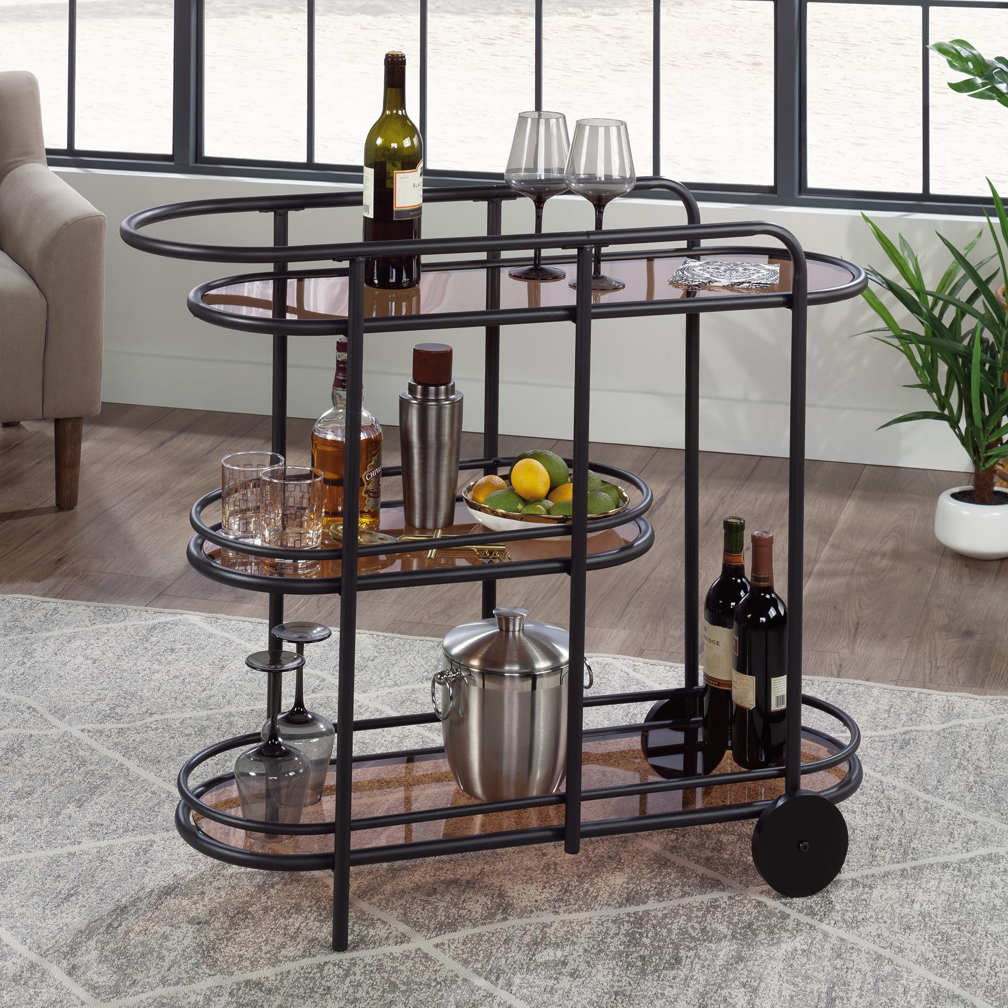 Everly Quinn Horwitz Coral Cape Bar Cart & Reviews | Wayfair