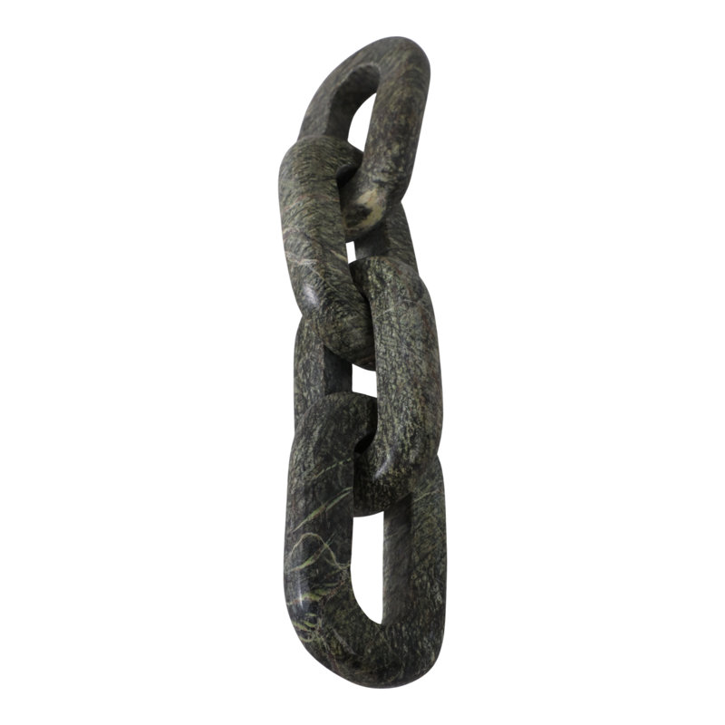Sagebrook Home 14X3" 4-Link Marble Chain, Green