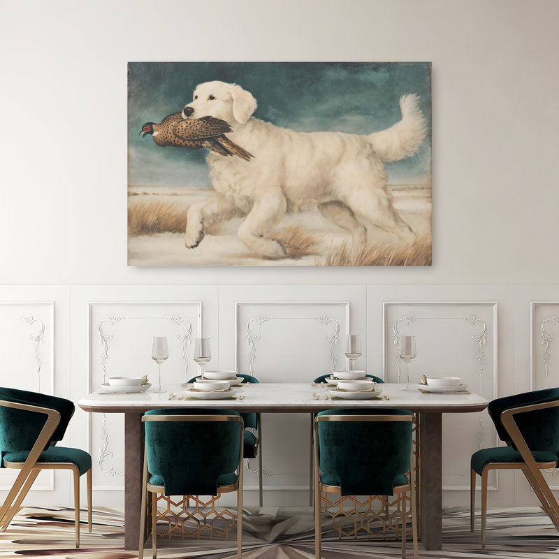 Reproduction d'art contemporain abstrait «Hunting Dog», H 40 po x l 60 po