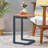 Stylish Wooden Accent Table With Iron Base, Blending Stability And Style For Your Living Space.-169052896