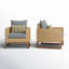 Chaise de patio avec coussins Sunbrella Tullio-51522198