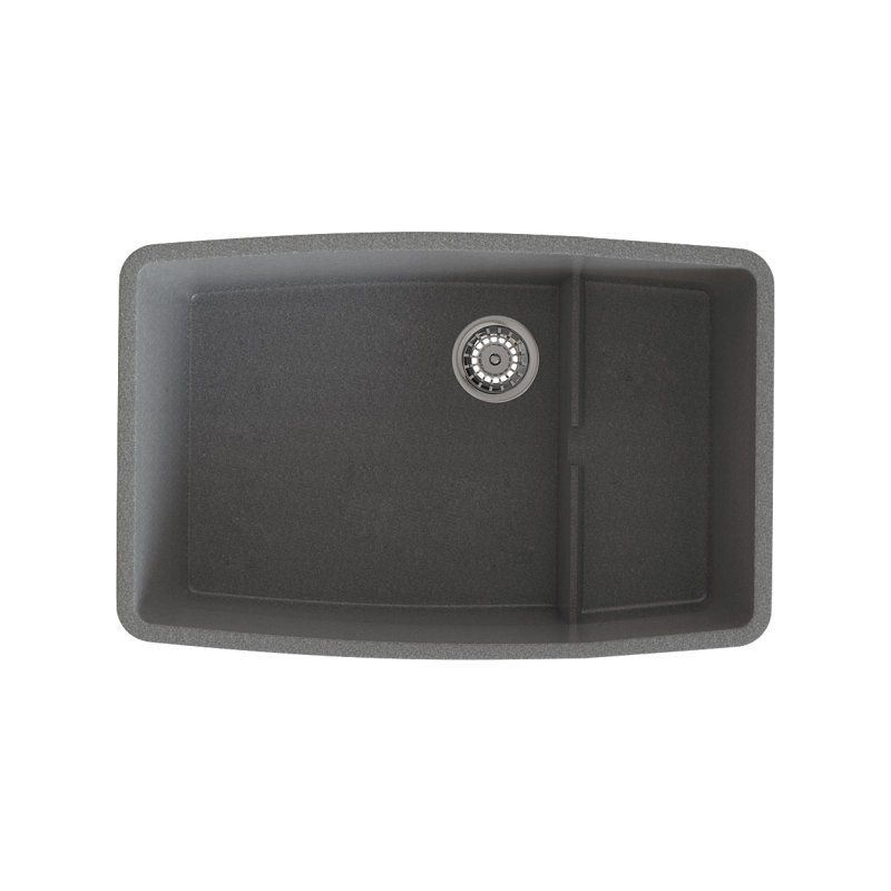 Hydrelia 30 In. Granite Double Bowl Kitchen Sink In Grey, Gray