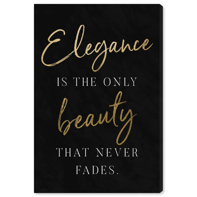 " Typography And Quotes Beauty That Never Fades Fashion Quotes And Sayings " Painting Print
