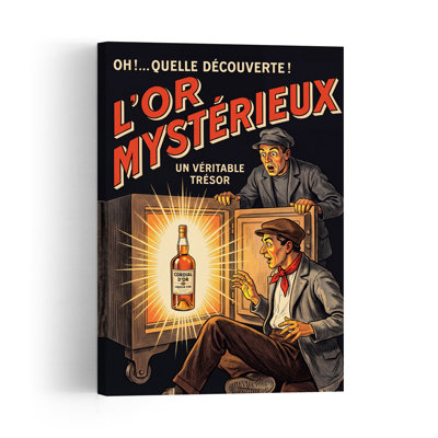 Mysterious Liqueur Classic Retro Vintage Wall Art Print 1 Piece Wrapped Canvas Wall Art