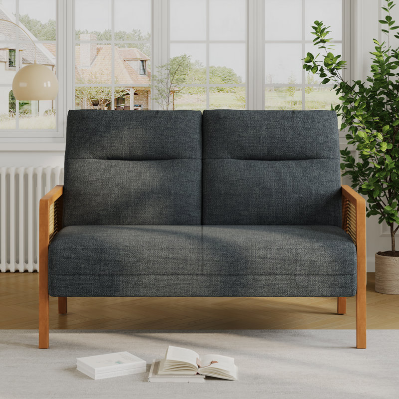 48'' Upholstered Loveseat, Gray