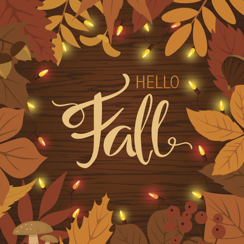 "Cierrah Fall Autumn" sur toile, art textuel, H 12 po x l 12 po