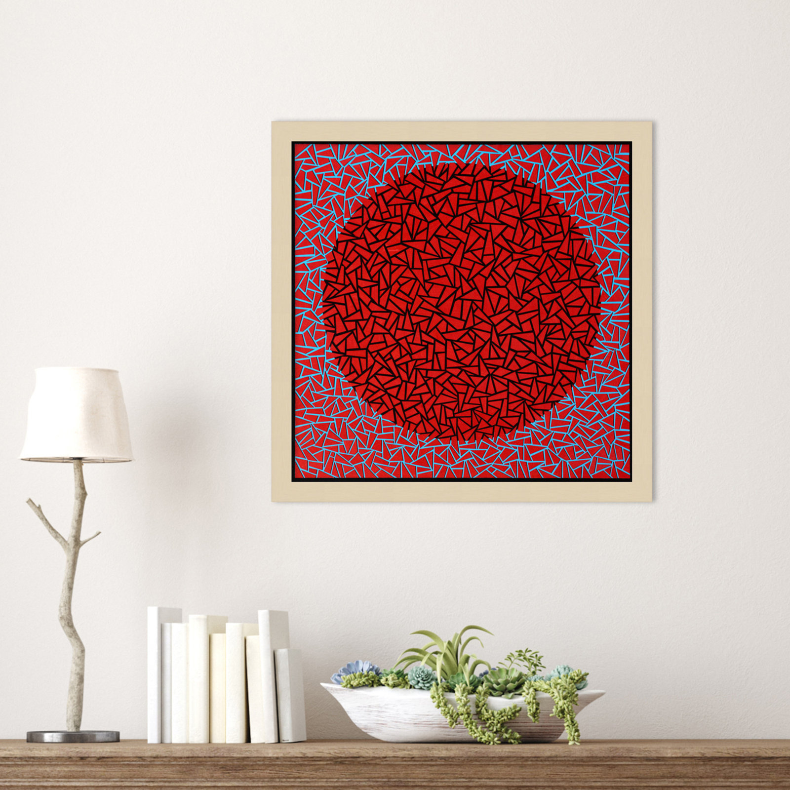 Gods Navel by Alex Dunn, Brown, 17" H x 17" W x 1" D