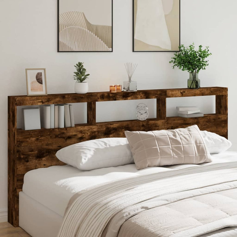 Cedria Headboard, Extra Large Double - 200 x 220 cm, Smoked Oak