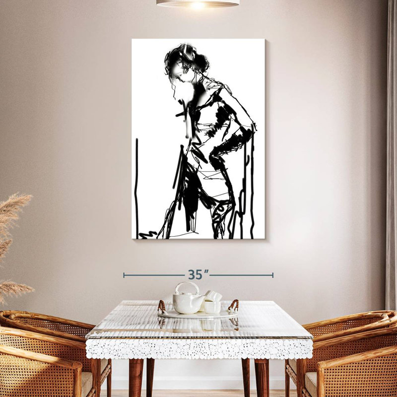 Leisha Minimalist Figure Study III, 48" H x 32" W